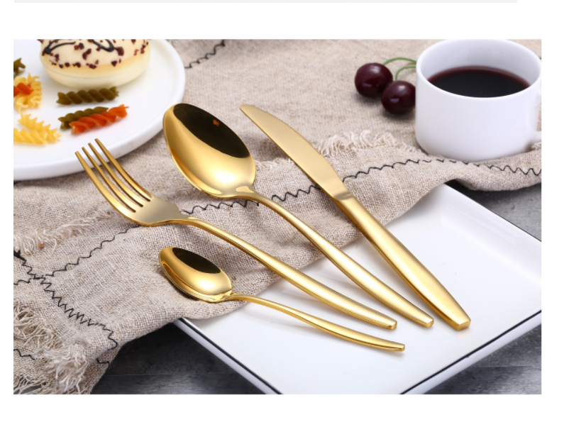 פספרטו – סט סכו"ם 24 חלקים דגם אריאל זהב מבית MICHSAF