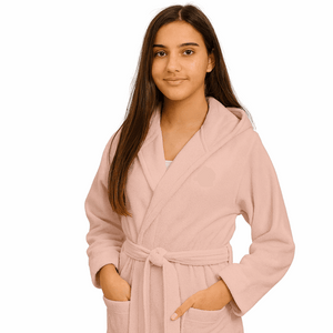 חלוק רחצה לילדים ורוד בהיר