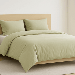 כותנה מצרית -סט סאטן 500 פרימיום- ירוק לימוני