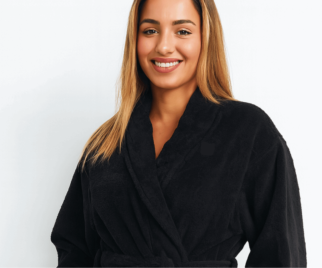 חלוק רחצה למבוגר שחור