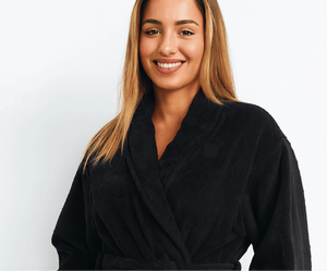 חלוק רחצה למבוגר שחור