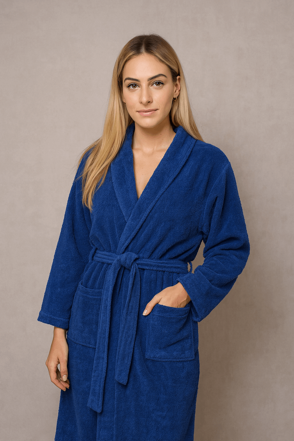 חלוק רחצה למבוגר כחול