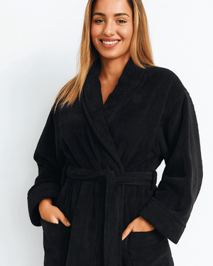 חלוק רחצה למבוגר שחור