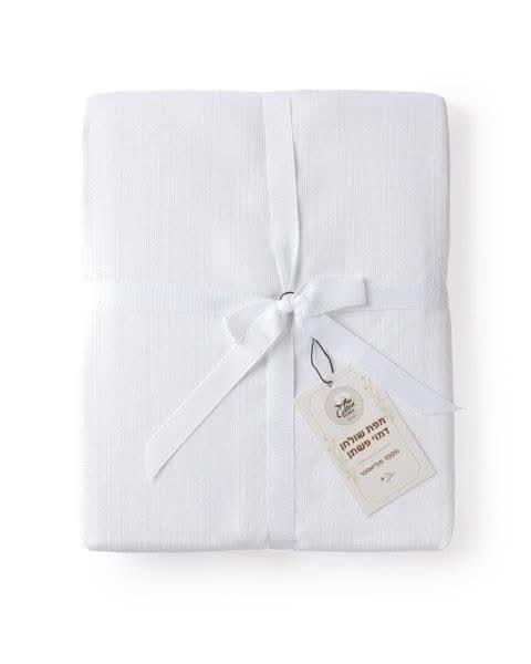 פספרטו – מפה דמוי פשתן – לבן לבן