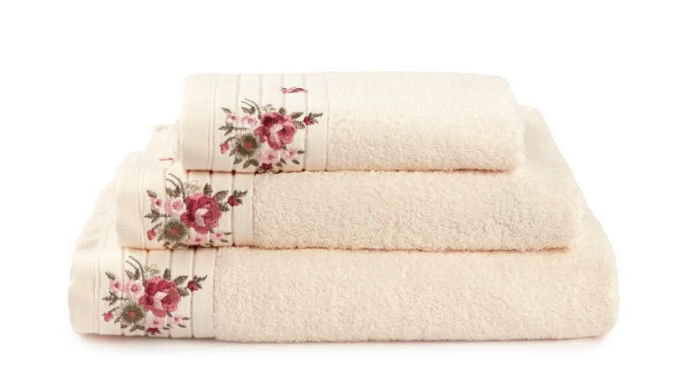 פספרטו – מגבת רקמת פרחים – אופוויט 40/60