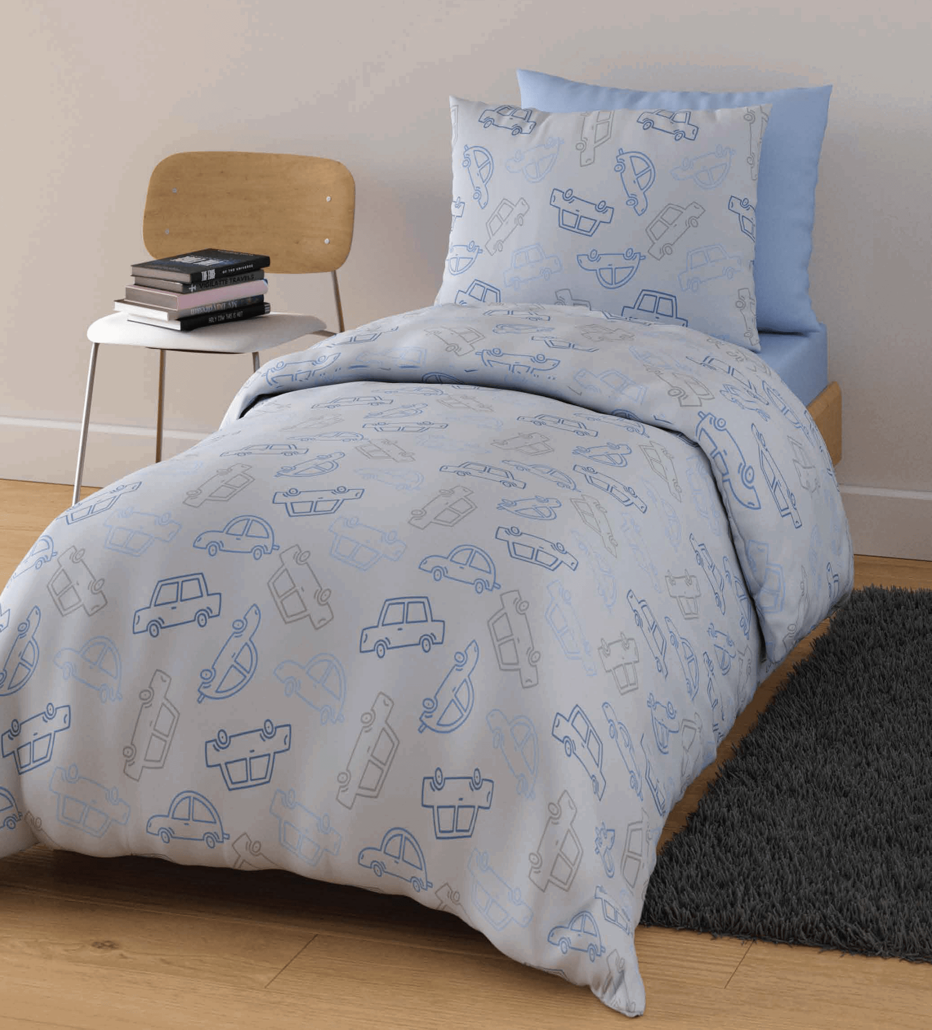 מצעי-כותנה-ילדים-דגם-לביא-כחול