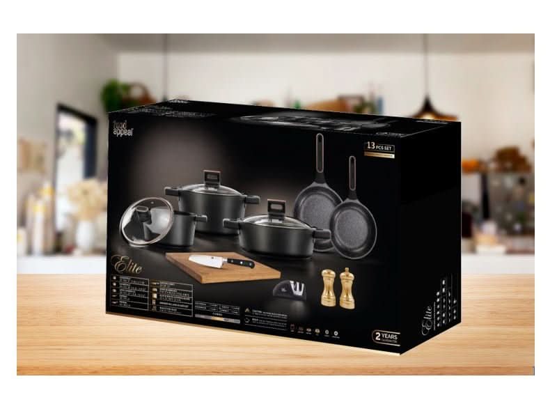 פספרטו – סט 13 חלקים צבע זהב דגם ELITE מבית FOOD APPEAL