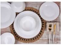 סט צלחות 18 חלקים דגם Blanco מבית MICHSAF – אלגנטיות שמשדרגת כל שולחן - פספרטו