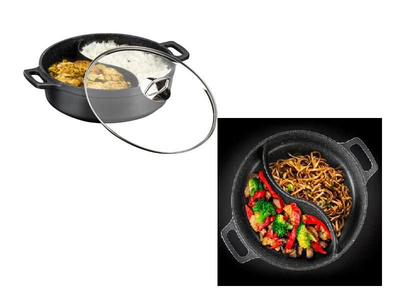 סיר מחולק 30 ס"מ 5.7 ליטר דגם BALCK MARBLE מבית FOOD APPEAL - פספרטו