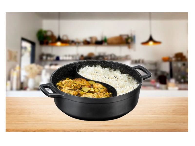 סיר מחולק 30 ס"מ 5.7 ליטר דגם BALCK MARBLE מבית FOOD APPEAL - פספרטו