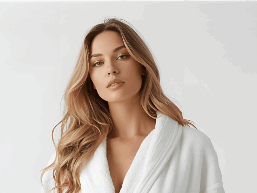 חלוק רחצה למבוגר לבן