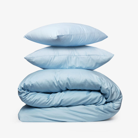 סט סאטן 500 פרימיום- תכלת