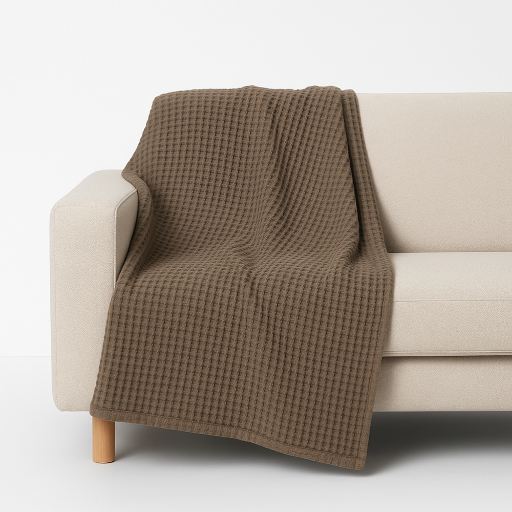 שמיכת וופל ריבועים גדולים- בג’