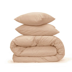 כותנה מצרית -סט סאטן 500 ג’קארד – קרמל מעודן