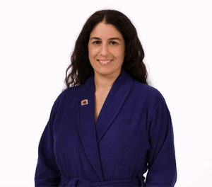 חלוק רחצה למבוגר כחול נייבי