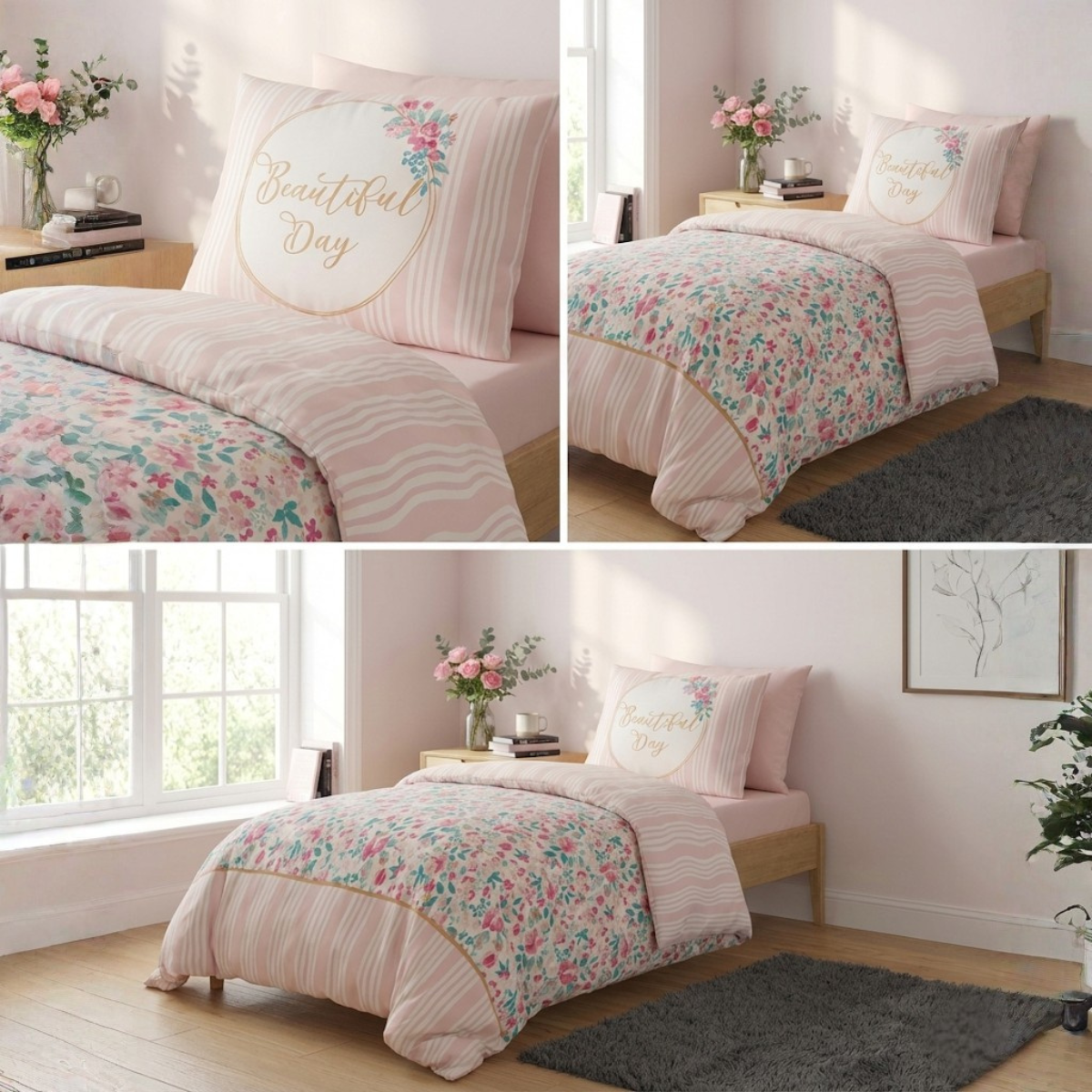 סט מצעים 100% כותנה דגם- בר