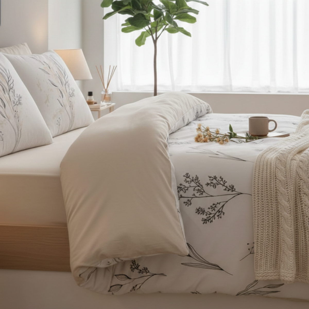 סט מצעים 100% כותנה דגם- קרן הכלה