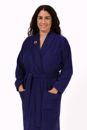 חלוק רחצה למבוגר כחול נייבי