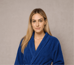 חלוק רחצה למבוגר כחול