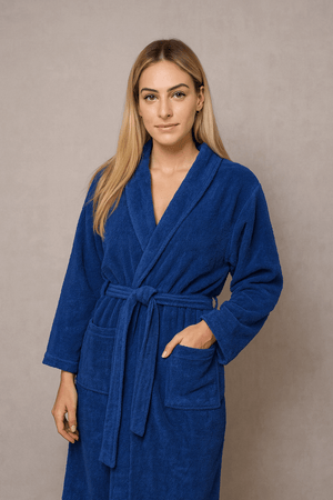 חלוק רחצה למבוגר כחול