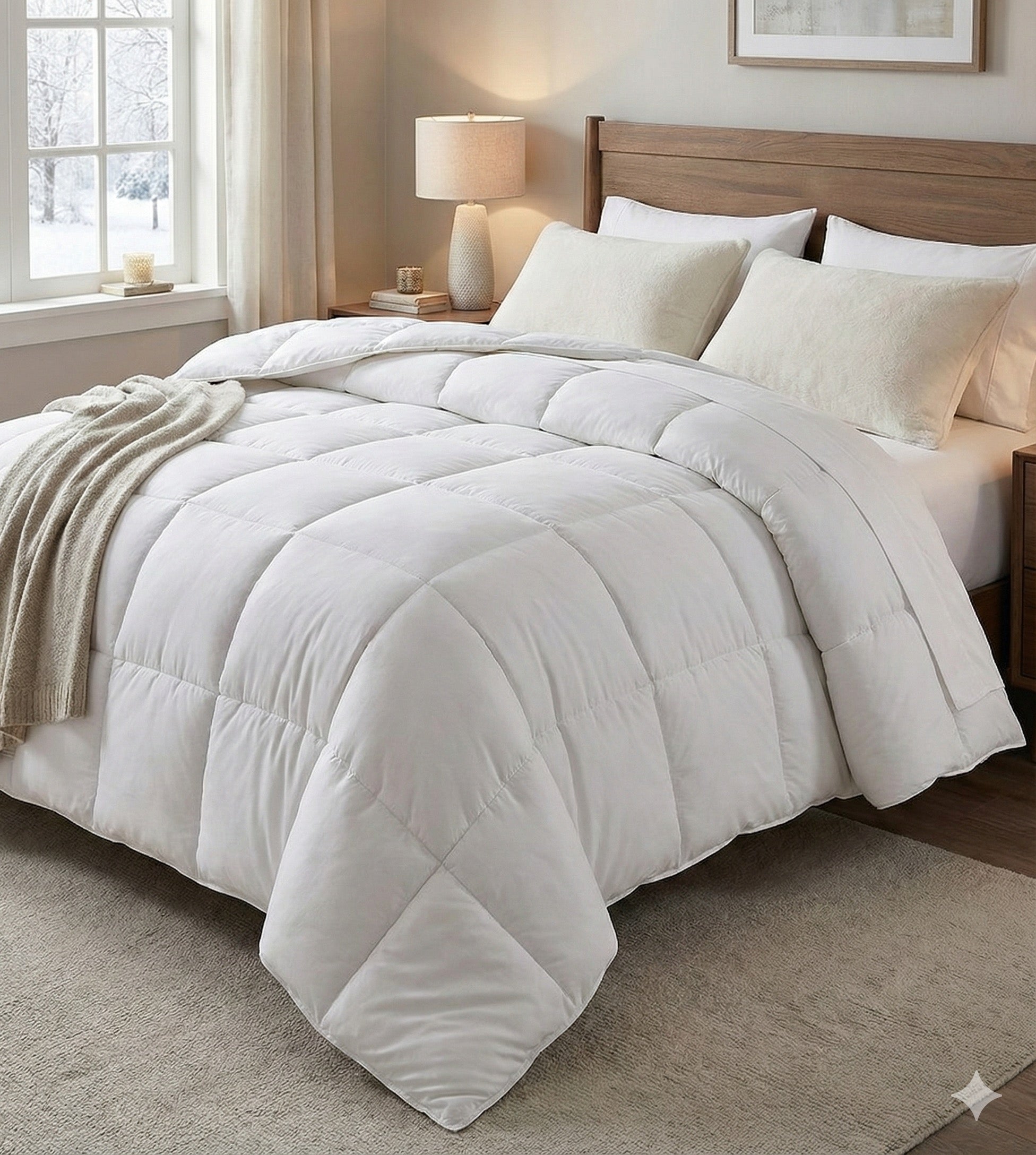 שמיכת פוך חורפית מפנקת – דגם הולידיי (Holiday) | מגע סאטן יוקרתי