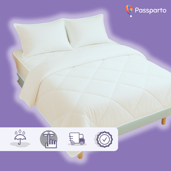 מארז הגנה משולשת לחדר השינה -מגן שמיכה, מגן כרית ומגן מזרן - פספרטו