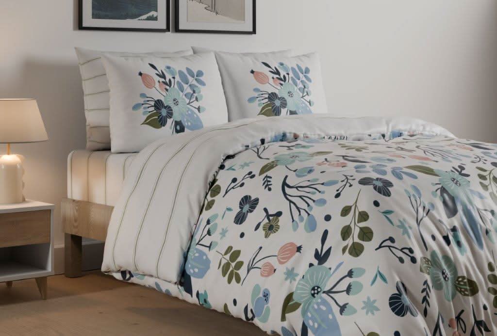 חדש 2025 - פריחה כחולה 100% כותנה סרוקה - פספרטו