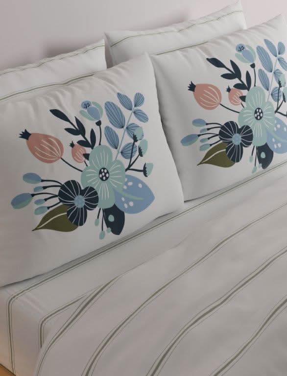 חדש 2025 - פריחה כחולה 100% כותנה סרוקה - פספרטו