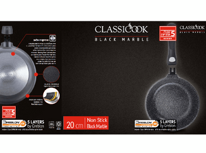 מחבת בישול 20 ס"מ מבית BLACK MARBLE CLASSICOOK - פספרטו