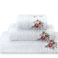 פספרטו – מגבת רקמת פרחים – לבן 40/60 לבן