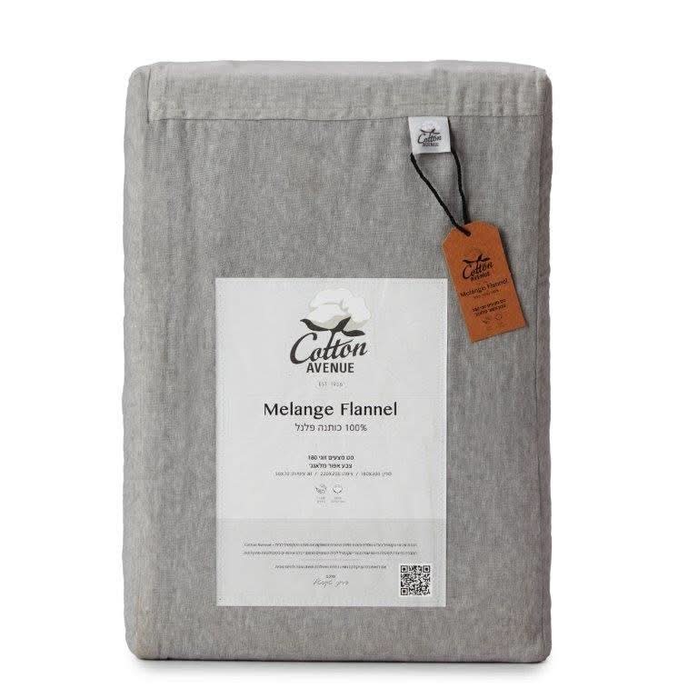 מצעי פלנל אפור מלאנג’ - פספרטו