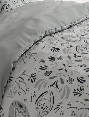 מצעי פלנל דגם אתניק אפור - פספרטו