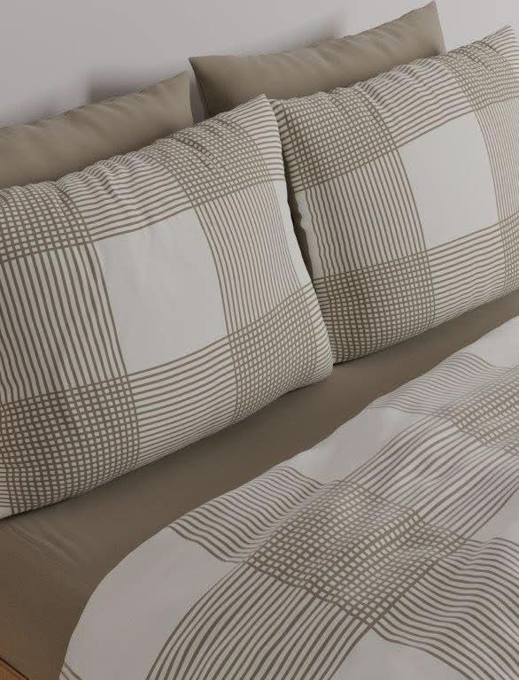 מצעי פלנל דגם לונדון חום - פספרטו