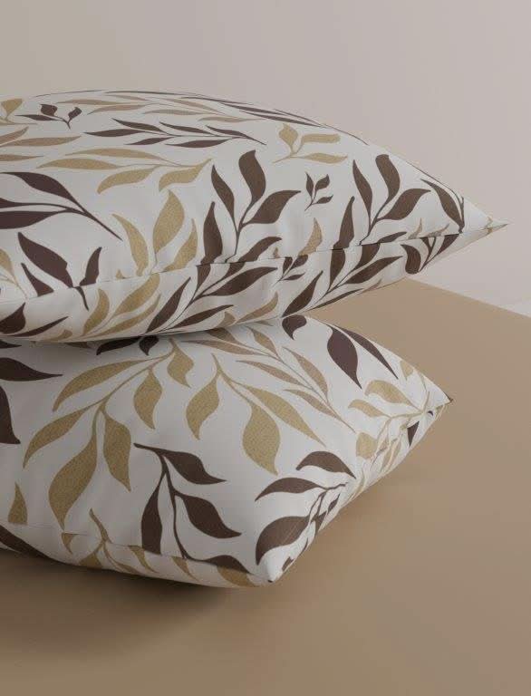 מצעי פלנל דגם סתיו חום - פספרטו