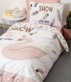 פספרטו – מצעי כותנה לילדים דגם ברבור