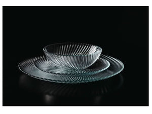 מערכת צלחות ל - 6 סועדים 18 חלקים זכוכית מבית MICHSAF - פספרטו