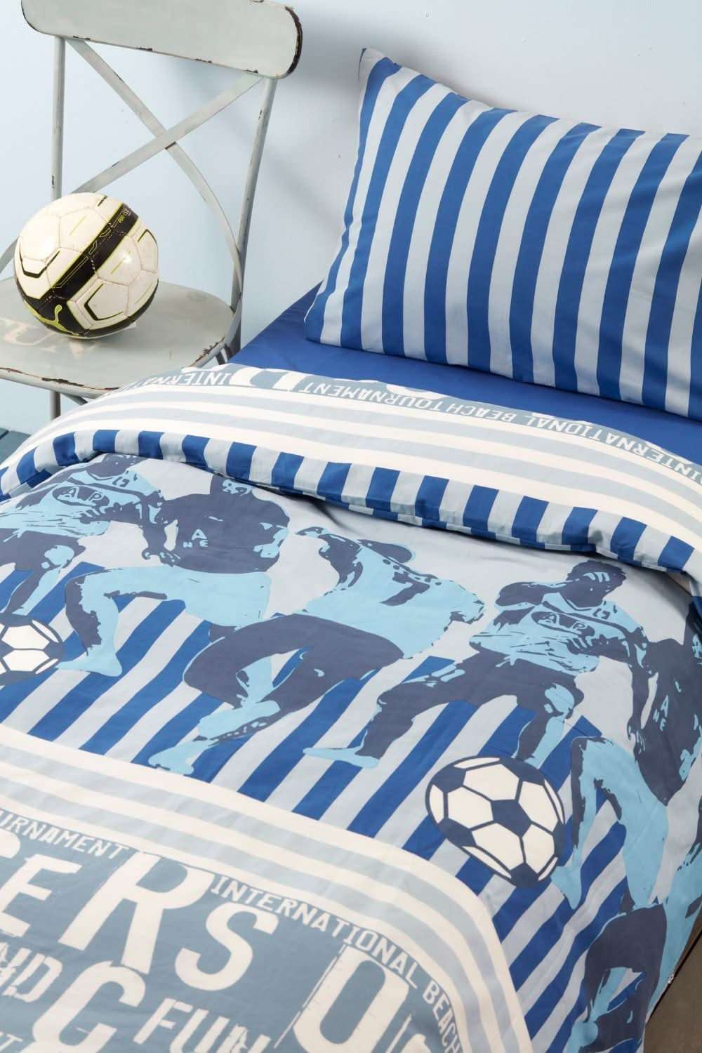 פספרטו – סט קיץ יחיד דגם ליגת העל לילדים – סדין מודפס וציפית