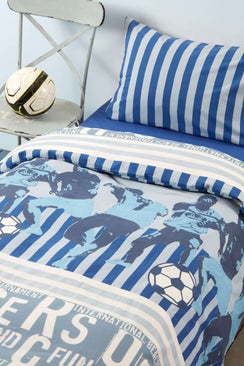 פספרטו – סט קיץ יחיד דגם ליגת העל לילדים – סדין מודפס וציפית