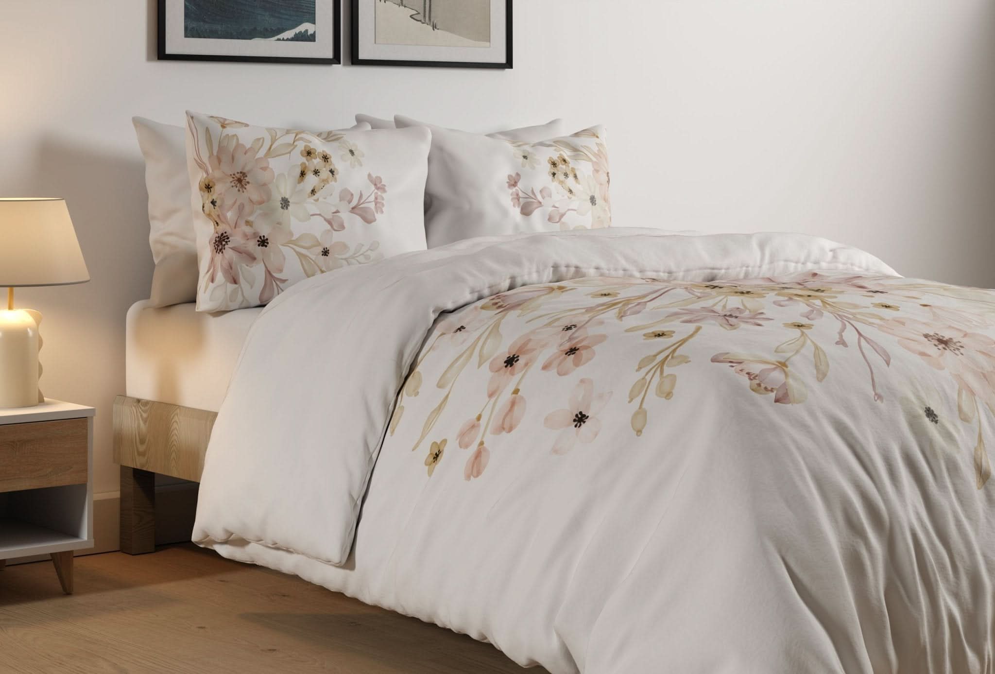 סט מצעי 100% כותנה - דגם פורצלן - פספרטו