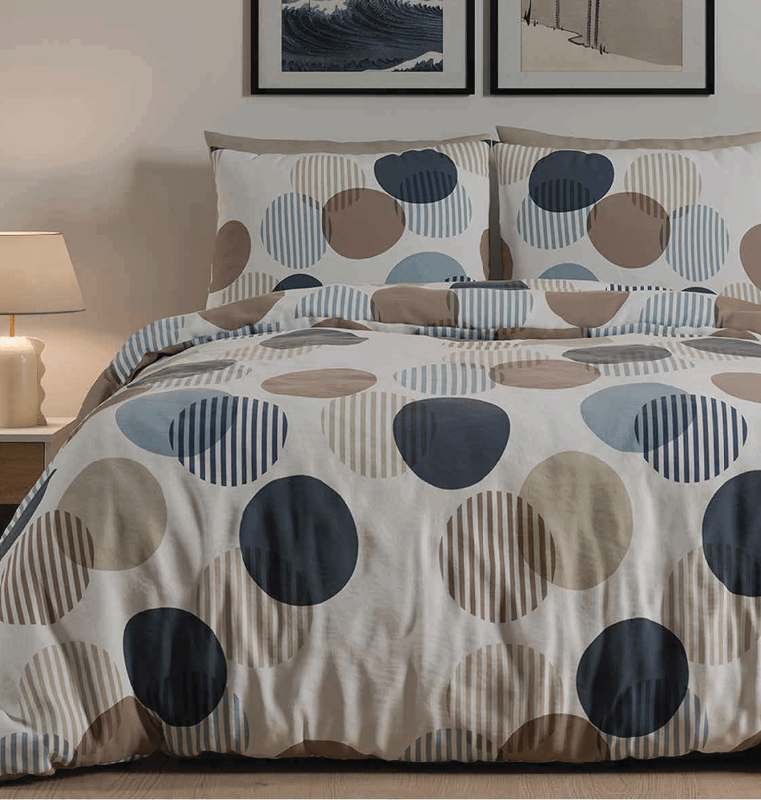 פספרטו – סט מצעי 100% כותנה - דגם יקום דו מימדי