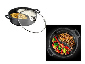 סיר מחולק 30 ס"מ 5.7 ליטר דגם BALCK MARBLE מבית FOOD APPEAL - פספרטו